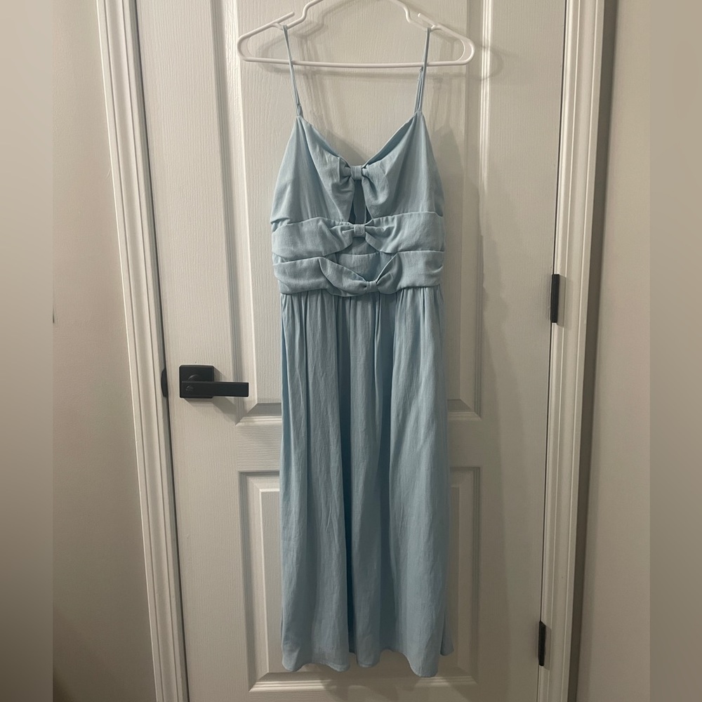 Blue long summer dress